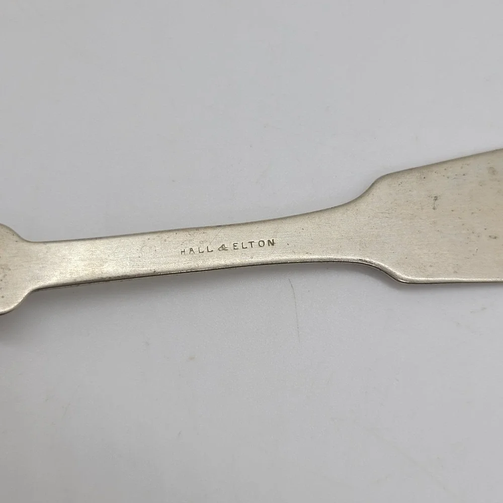 Antique Silver Plated Spoons 9 Hall & Elton G Harrison Brazil Silver Sugar Spoon